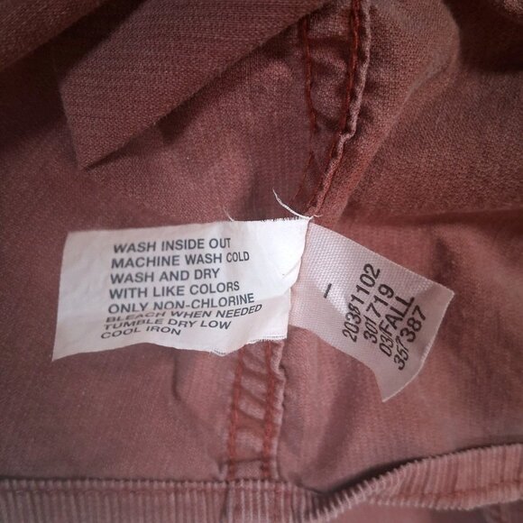 Vintage GAP Shirt Men XXL Salmon Pink Corduroy Western Wear Snap Up Long Sleeve - Picture 6 of 16